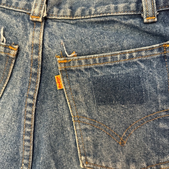 Vintage Orange/Tan Tab 746 Flare Leg Levi’s Jeans. 23 x 30.5. Paper Tag. - Picture 6 of 15